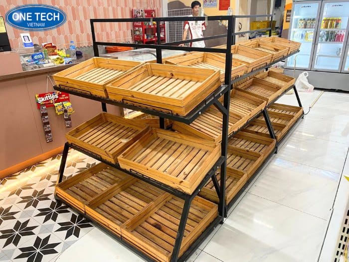 Kệ rau củ quả dành cho khu vực trưng bày đồ tươi sống
