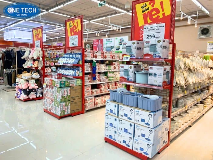 Kệ để hàng hóa gia dụng cho siêu thị