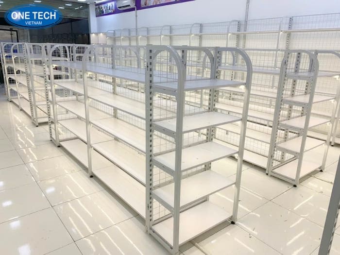 Kệ tích hợp đèn led trưng bày mỹ phẩm 