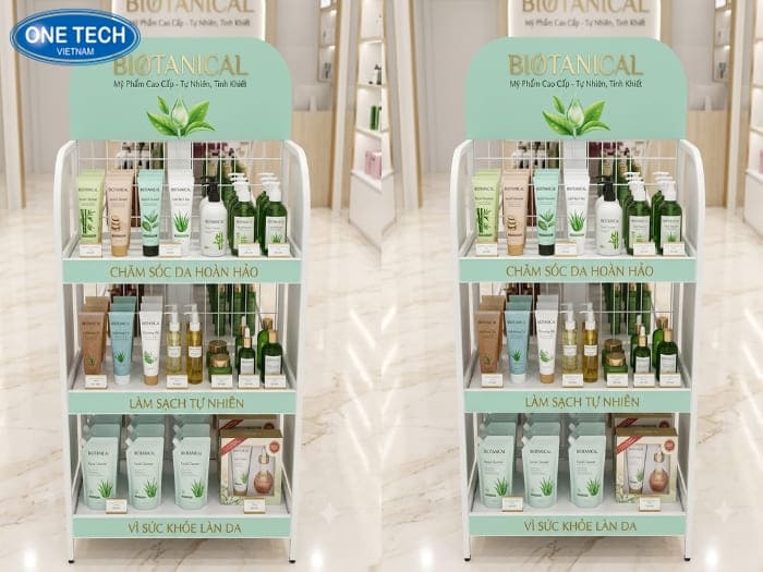 Kệ mini dùng cho các chiến dịch quảng cáo mỹ phẩm 