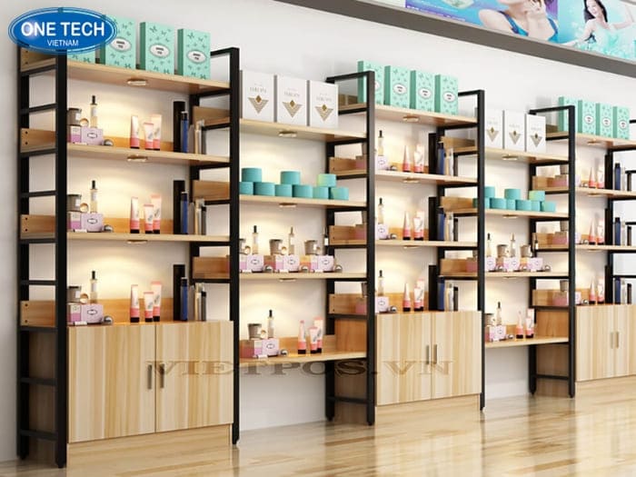 Kệ phối ngăn tủ kín, vừa trưng bày vừa lưu trữ