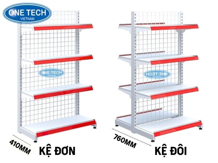 Kích thước kệ đơn và kệ đôi phổ thông