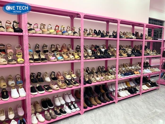 Kệ trưng bày giày dép V lỗ giá rẻ