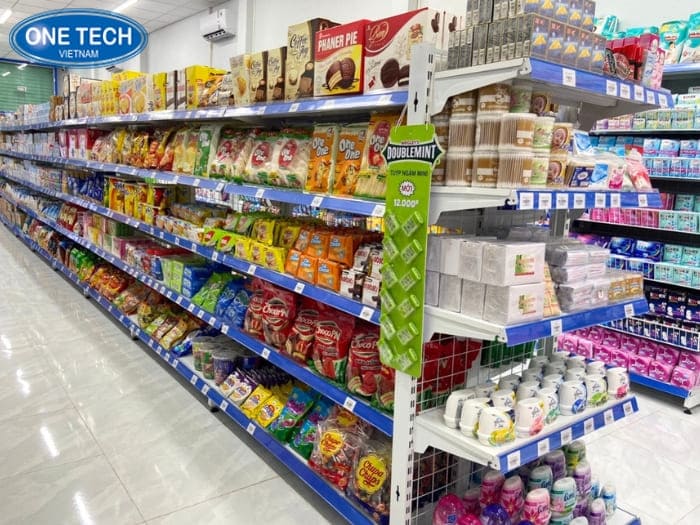 Kệ siêu thị tại Tây Ninh lưng lưới 5 tầng