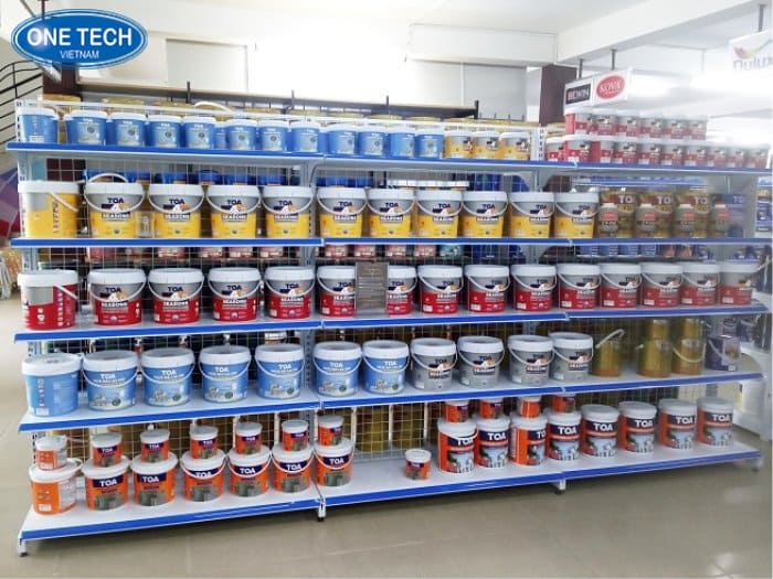 Kệ lưng lưới bày sơn nước chuyên nghiệp