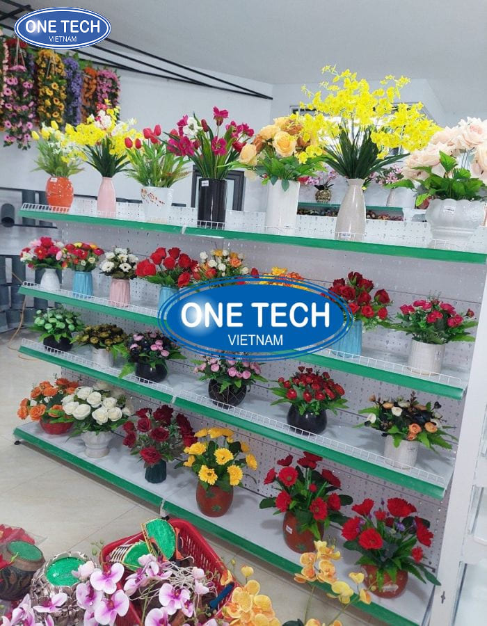 Kệ siêu thị đa năng bày hoa tươi