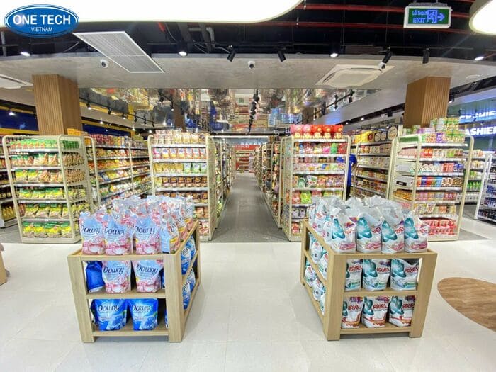 Kệ siêu thị trưng bày bánh kẹo phổ thông