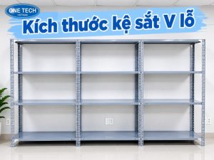 Kích thước tiêu chuẩn của mẫu kệ sắt V lỗ