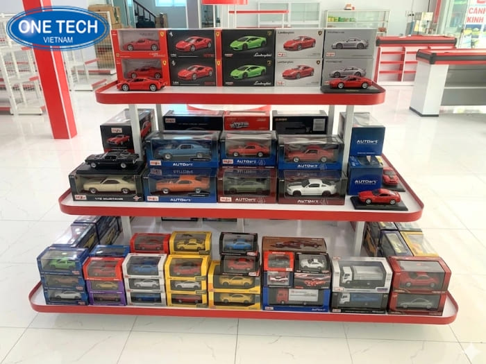 Kệ hình chữ nhật bày sản phẩm mô hình nổi bật