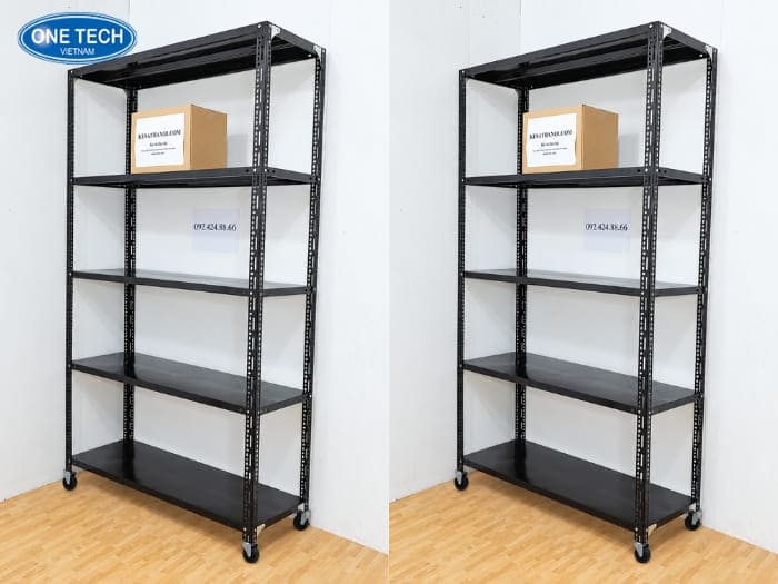 Kệ sắt V lỗ có bánh xe Hà Nội