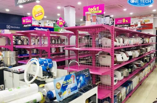 Dự án lắp đặt kệ siêu thị điện máy Mediamart