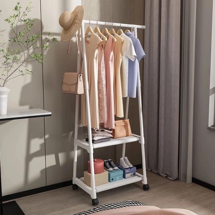 Kệ sắt khung hình chữ A treo quần áo cho shop