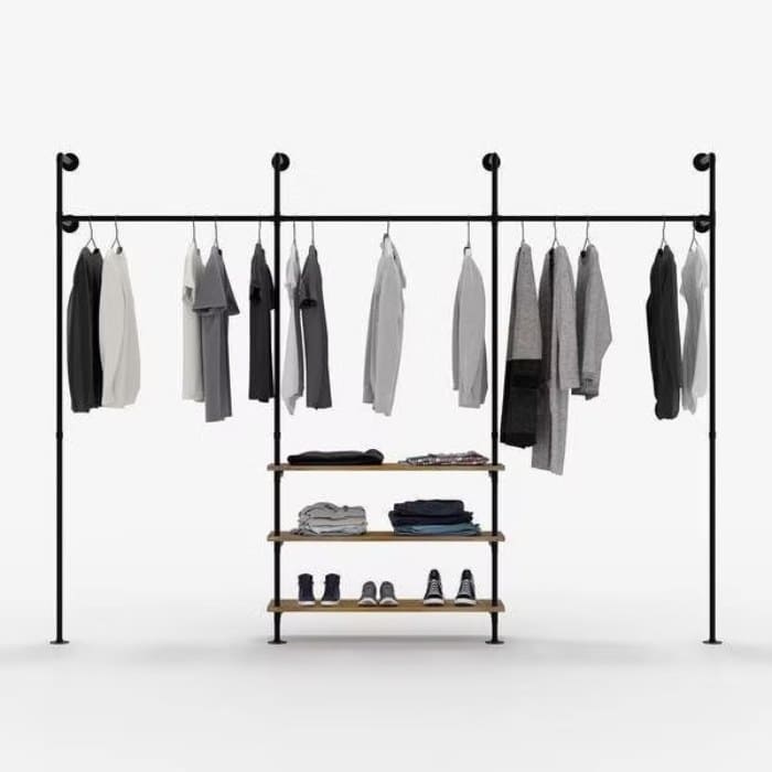 Kệ treo shop quần áo cố định vào tường