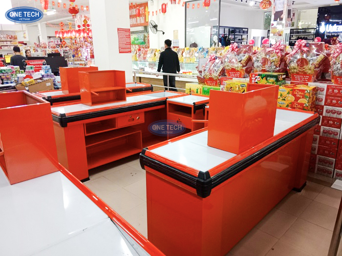 Quầy tính tiền siêu thị tại Kiên Giang với thiết kế mới lạ