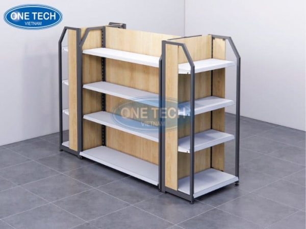 Kệ gỗ phối màu đẹp mắt