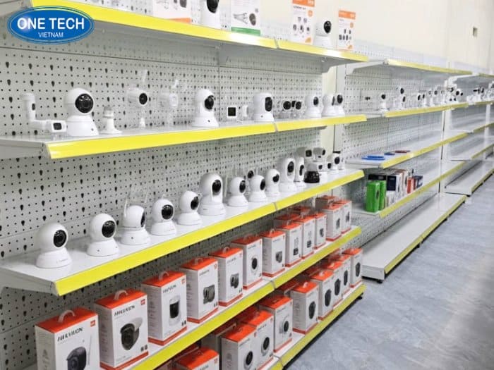 Kệ lưng tôn trưng bày camera bền bỉ, khoa học