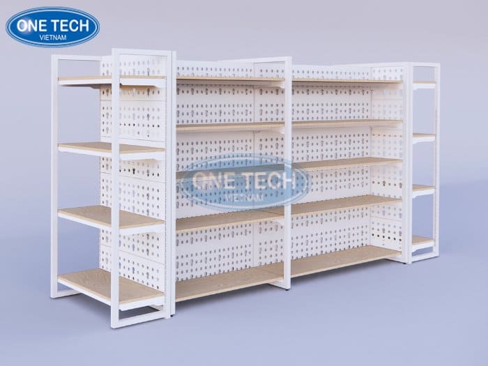 Kệ gỗ khung sắt hiện đại