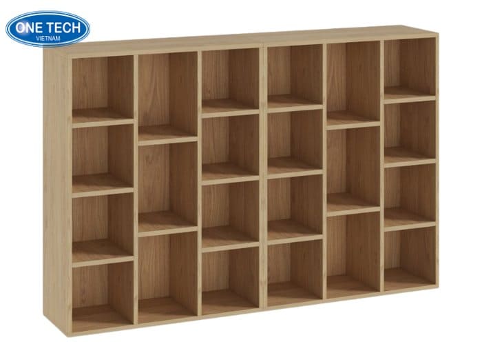 Kệ bằng gỗ áp tường lưng kín