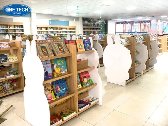Kệ trưng bày sách bằng gỗ