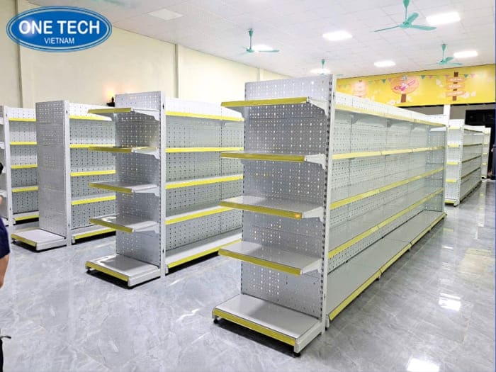 Kệ tôn lỗ mica vàng 