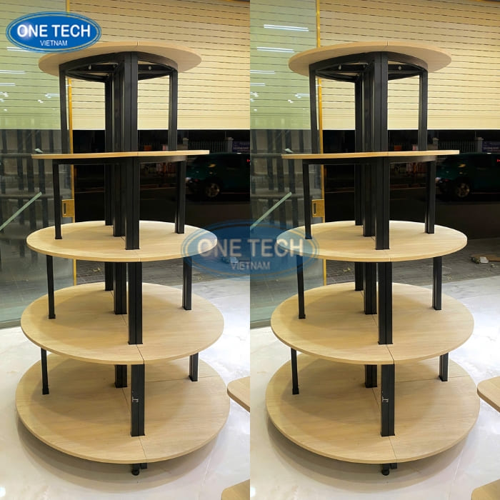 Đơn vị sản xuất kệ siêu thị hình tròn chất lượng cao