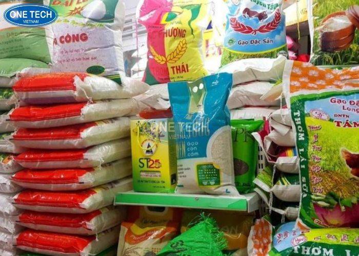 Giá kệ siêu thị trưng bày gạo