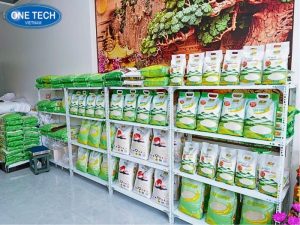Kệ V lỗ trưng bày gạo tiết kiệm chi phí đầu tư