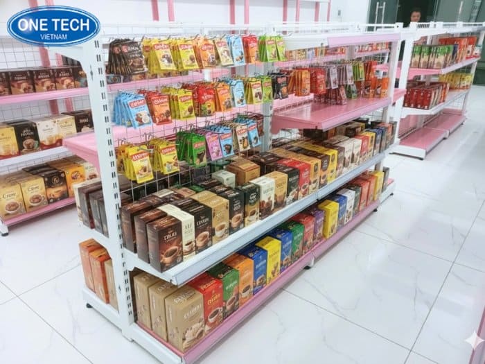 Kệ móc treo trưng bày cà phê gói nhỏ tiện lợi