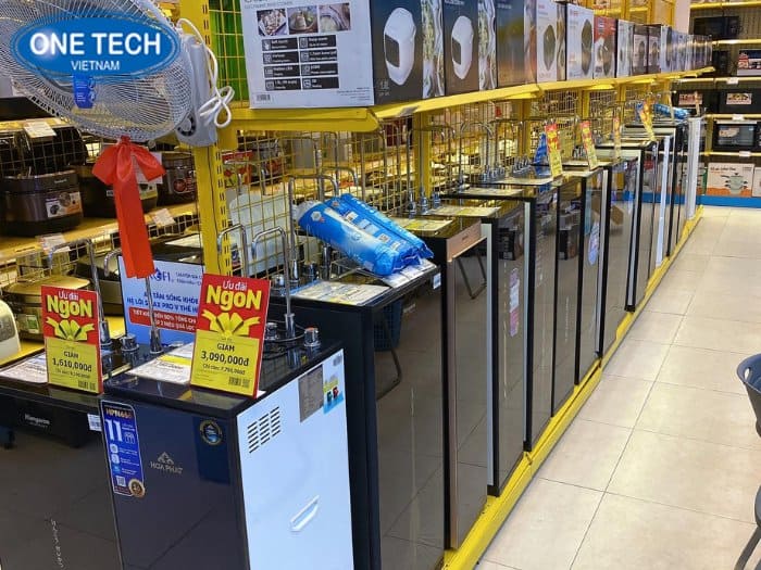 Quy trình mua giá kệ trưng bày máy lọc nước One Tech Group
