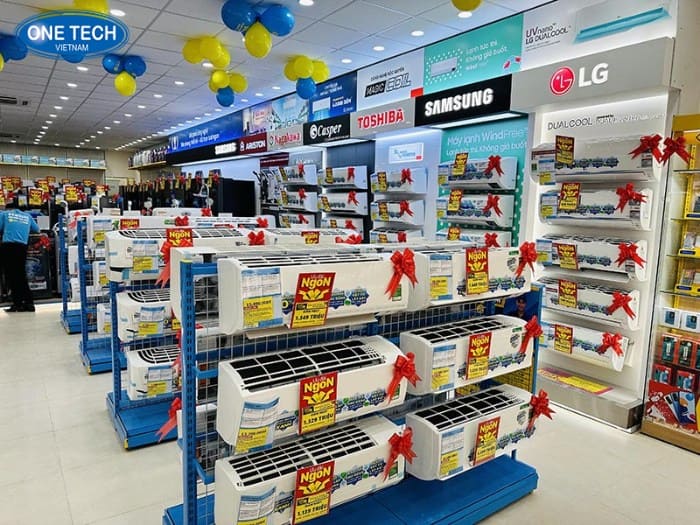 Đơn vị cung cấp kệ trưng bày máy lạnh uy tín