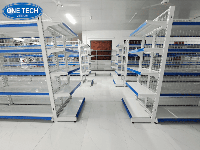 Kệ lưng lưới 5 tầng cho siêu thị