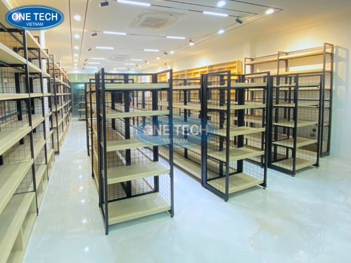 Kệ gỗ khung sắt 5 tầng