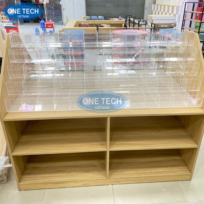 Kệ gỗ trưng bày sách nhỏ gọn