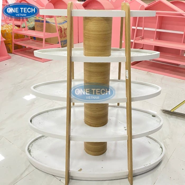 Kệ sách 5 tầng hình tròn