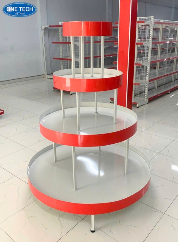 Kệ tròn trưng bày cafe