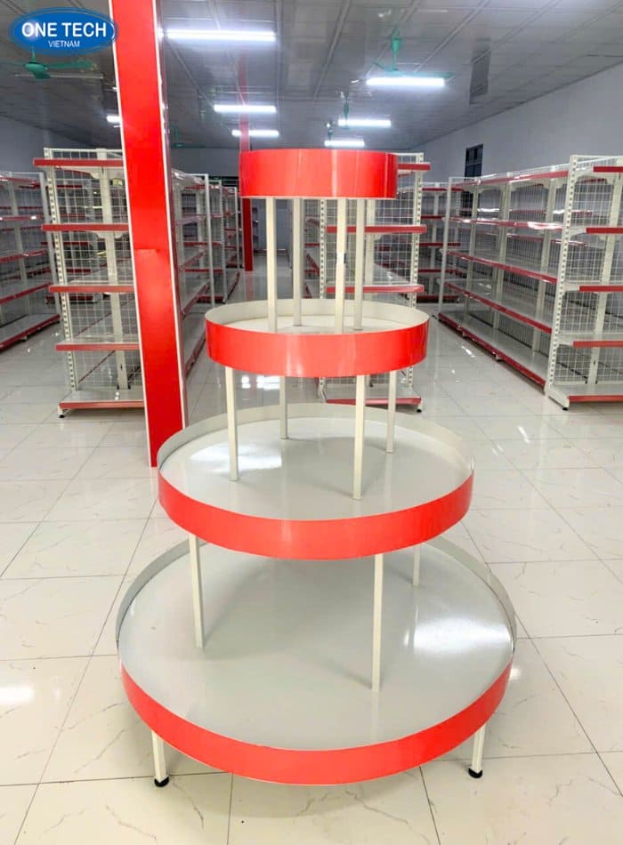 Kệ trưng bày sữa hình tròn 4 tầng