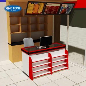 kệ trước quầy thu ngân