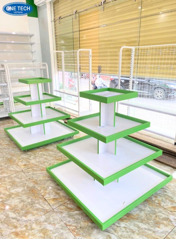 Kệ vuông 4 tầng trưng bày sữa