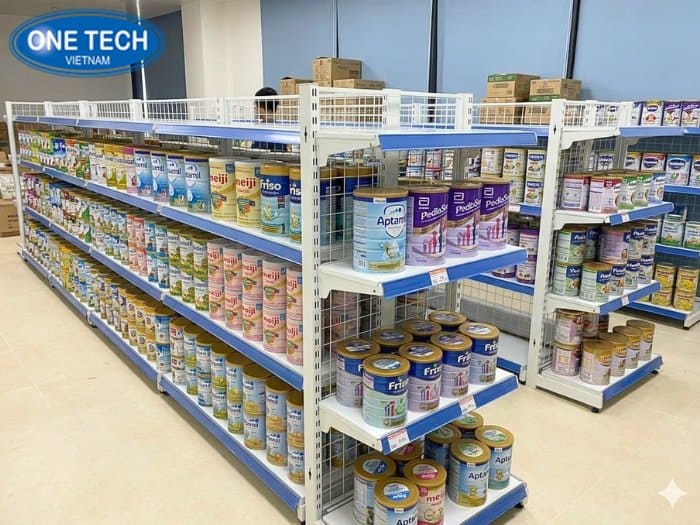 Mẫu kệ để sữa bột tải cao giá rẻ