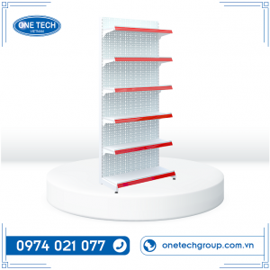 Kệ siêu thị đơn tôn đục lỗ 6 tầng One Tech Group