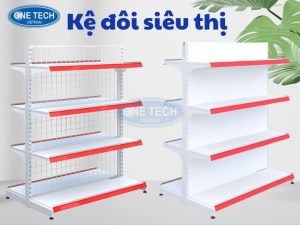 Kệ siêu thị đôi tối ưu không gian