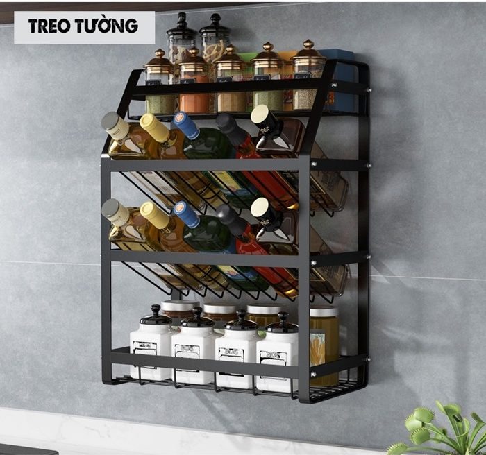 Kệ bếp treo tường tiết kiệm diện tích