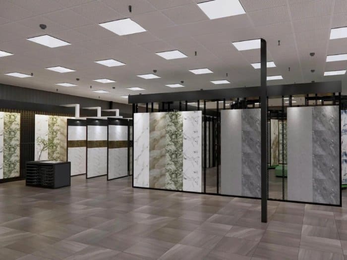 Kinh nghiệm chọn mua giá kệ trưng bày cửa hàng gạch ốp lát