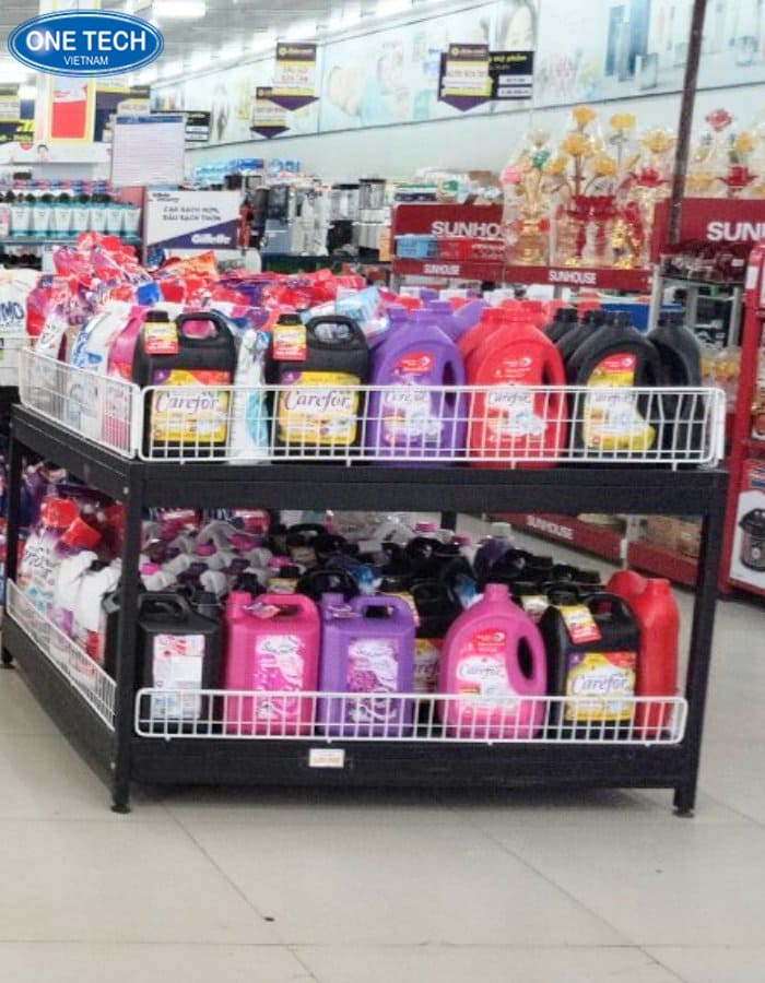 Kệ vuông 2 tầng bày nước giặt