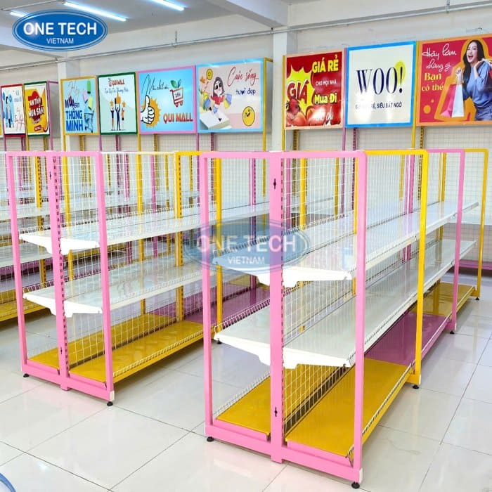 Kệ 3 tầng khung vuông góc mạnh mẽ
