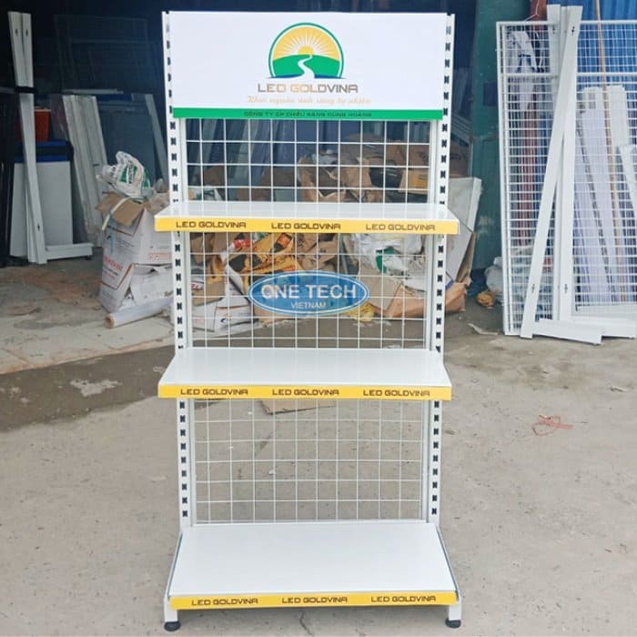 Kệ quảng cáo thiết kế 3 tầng