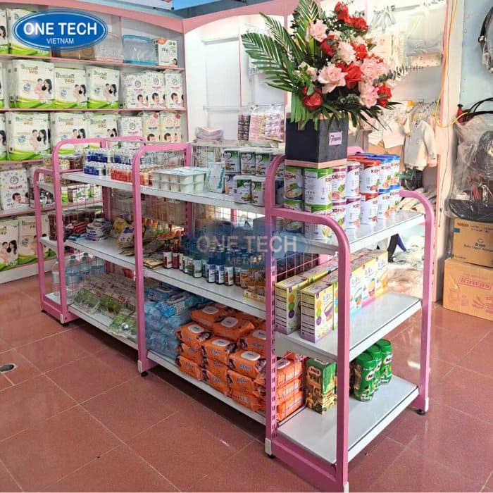 One Tech Group - Sản xuất kệ siêu thị 3 tầng chất lượng