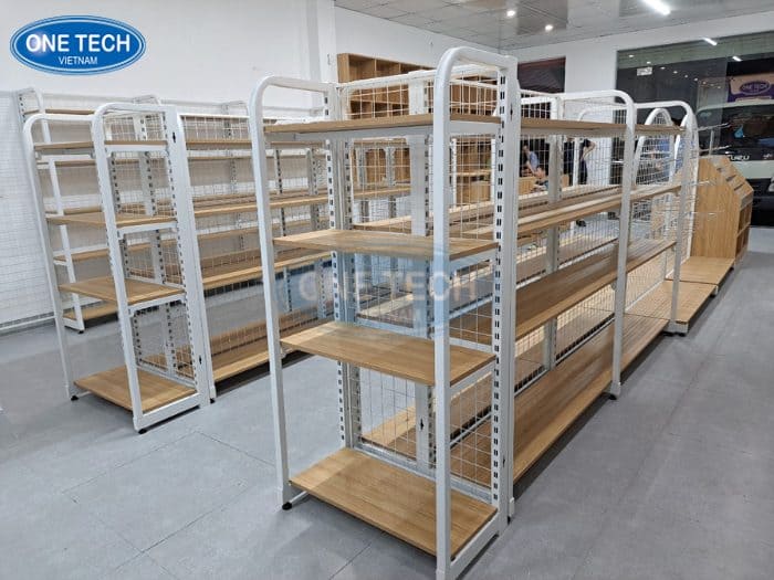 Đặc điểm nổi bật của giá kệ khung sắt mặt gỗ 