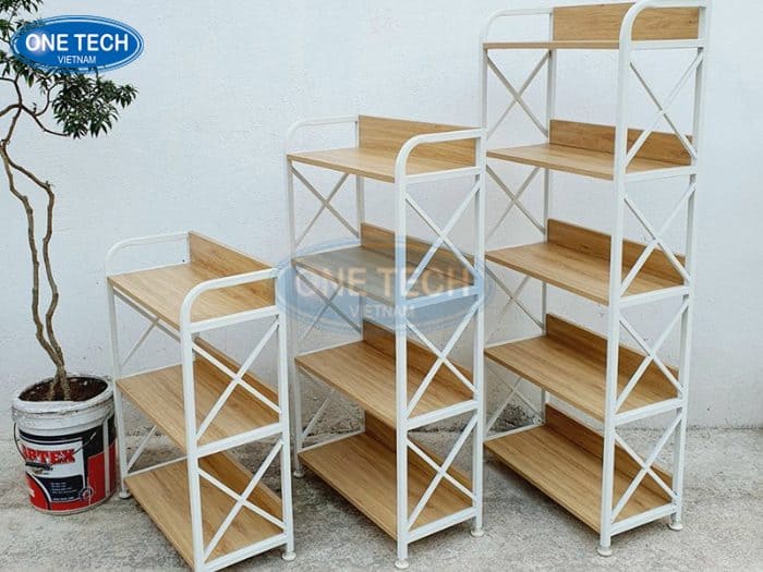 Tư vấn lựa chọn kệ gỗ khung sắt trưng bày phù hợp 