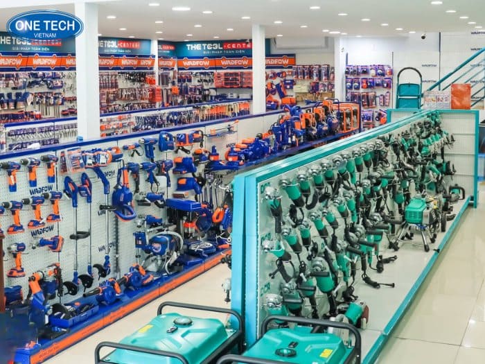 Kệ móc treo chắc chắn trưng bày máy khoan